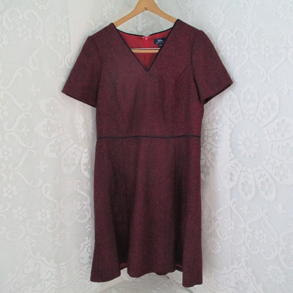 Boden British Tweed 100% Wool Dress